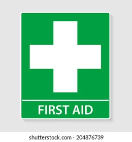 First Aid sign vector illustration