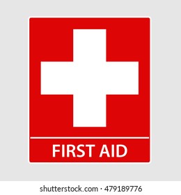 First Aid sign vector illustration