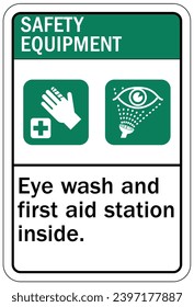 First aid station sign and labels