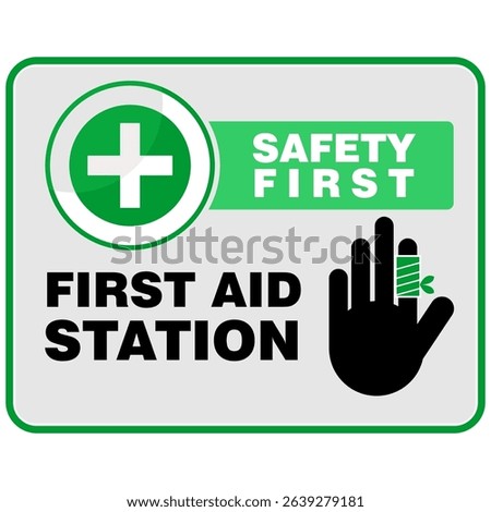  First Aid Station, sign vector
