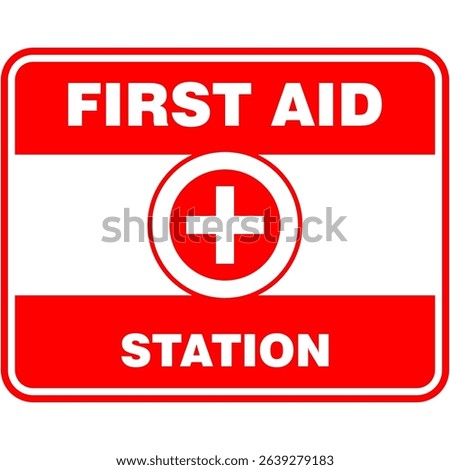 FIRST AID Station, sign vector