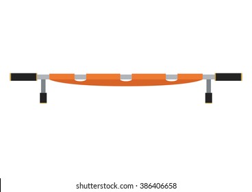 first aid stretcher cartoon vector