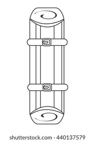 first aid stretcher over isolated background,vector illustration