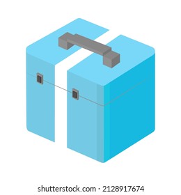 first aid suitcase icon isolated
