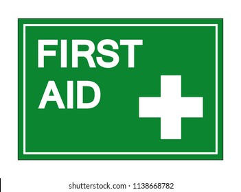 First Aid Symbol Sign, Vector Illustration, Isolate On White Background, Label ,Icon. EPS10