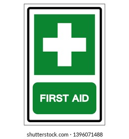 First Aid Symbol Sign, Vector Illustration, Isolated On White Background Label .EPS10