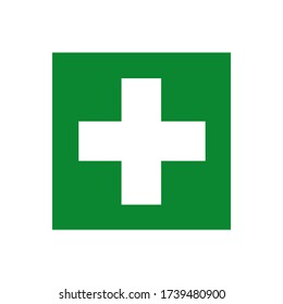 First Aid Symbol Sign, Vector Illustration, Isolate On White Background Icon. EPS10.