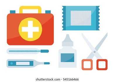 First aid symbols vector illustration.