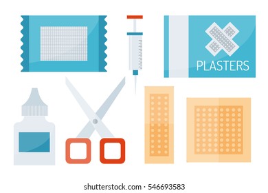 First aid symbols vector illustration.