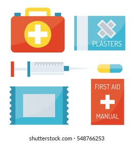 First aid symbols vector illustration.