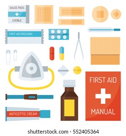 First aid symbols vector illustration.