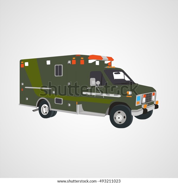 first aid\
vector car van icon, ambulance sign or\
icon
