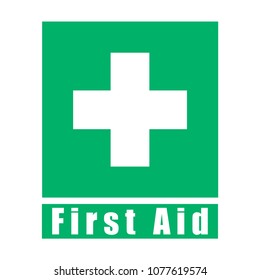 first aid vector icon green