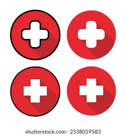Ilustração de vetor de primeiros socorros e ícone adequado para design de tema de saúde