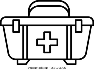 Diseño de icono de línea de Vector de primeros auxilios