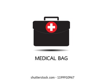 First aid,Nurse,Medical Bag Icon - Vector isolated on white background.Vector illustration EPS 10.