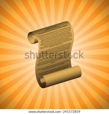 The first amendment on orange background (with readable text)