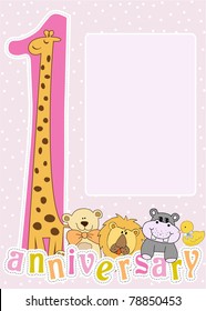tarjeta del primer aniversario
