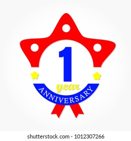 first anniversary logo vector