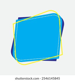 Primeira forma assimétrica com cor azul. Ícone Do Rótulo Do Oitavo Estilo. Ícone de vetor de alta qualidade. Vetor editável