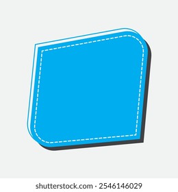 Primeira forma assimétrica com cor azul. Ícone Do Rótulo Do Quinto Estilo. Ícone de vetor de alta qualidade. Vetor editável