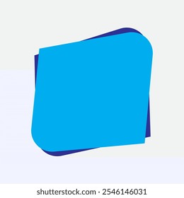 Primera forma asimétrica con color azul. Sexto icono de etiqueta de estilo. Icono de Vector de alta calidad. Vector editable