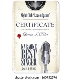 First award certificate karaoke template