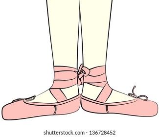 First ballet position, illustration