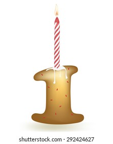 First Birthday Candle Cake