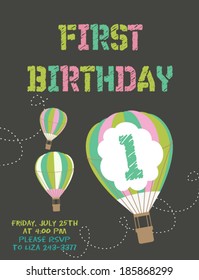 First Birthday invitation