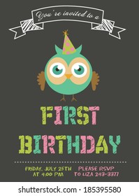 First Birthday party card