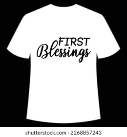 First Blessings, St. Patrick's Day Shirt Print Template, Lucky Charms, Irish, everyone has a little luck Typography Design