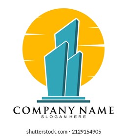 Erstes Gebäude mit Logo-Design für Sonnengrafik