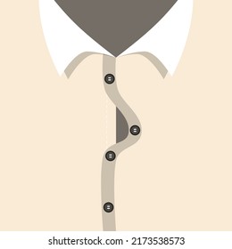 If the First Button in a Shirt is put Wrong, then Every Button will be Wrong, Suitable for Business Concept