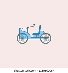 the first car field outline icon. Element of generation icon for mobile concept and web apps. Field outline the first car icon can be used for web and mobile on colored background