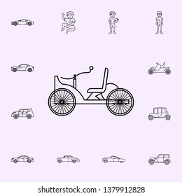 the first car icon. Generation icons universal set for web and mobile
