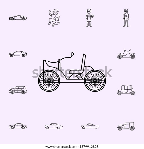the first car icon. Generation icons universal set\
for web and mobile