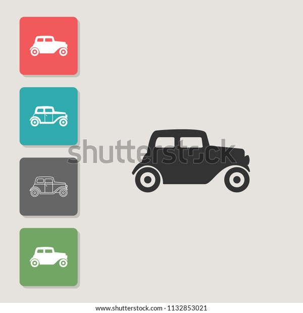 First cars
- vector icon. Symbol for web, infographics, print design and
mobile UX/UI kit. Vector illustration,
EPS10.