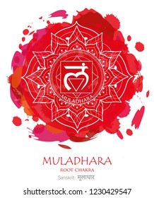 First chakra illustration vector of Muladhara