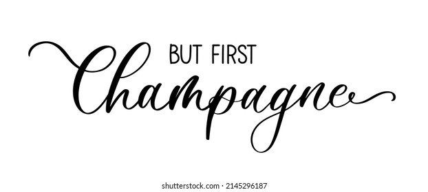 But first champagne - sparkling wine calligraphy in Russian