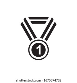 THE FIRST CHAMPION ICON, MEDAL ICON VECTOR