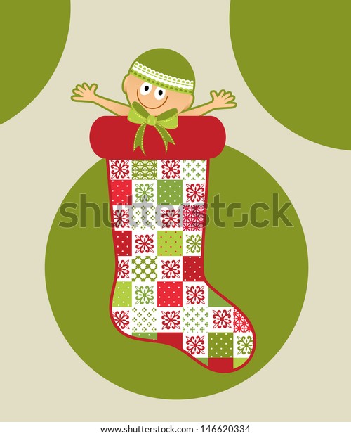 baby's first christmas stocking boy