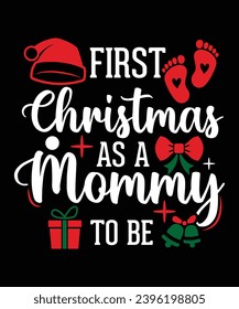 FIRST CHRISTMAS AS A MOMMY BO BE TSHIRT DESIGN