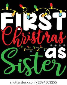 Archivo vectorial EPS "Primera Navidad como hermana"