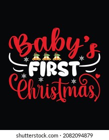 Baby’s First Christmas Christmas T-shirt Design