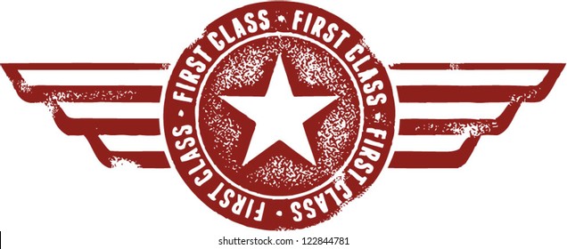 First Class Aviation Wings Stamp