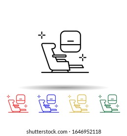 First class chair, airport multi color style icon. Simple thin line, outline vector of Airport icons for ui and ux, website or mobile application