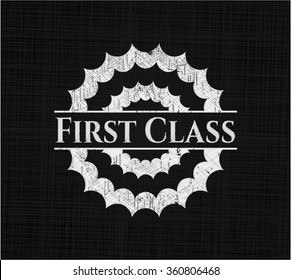 First Class chalk emblem