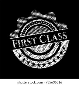 First Class chalk emblem