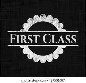 First Class chalkboard emblem